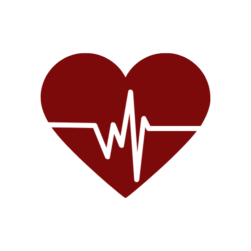 Icon of a heartbeat line inside a heart shape